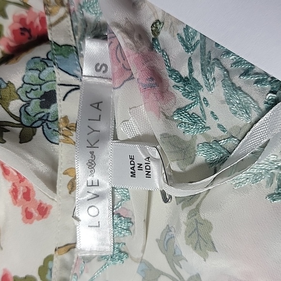 Love Kyla "Klara Dress" Floral Sleeveless Dress, Size S, Hand Embroidered, NWT - Picture 8 of 10